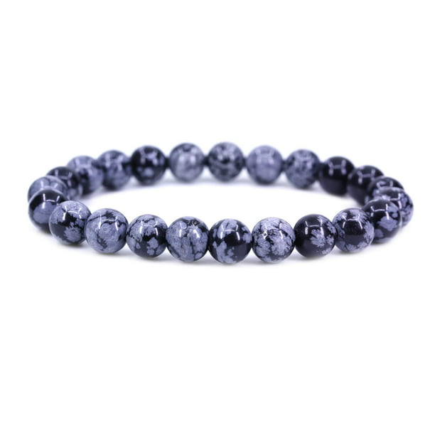 100% Natural Gemstone Smooth Round Balls 8mm Plain Beads Sphere Elastic Bracelet